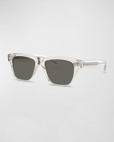 Oliver Peoples Birell Sun Acetate Square Sunglasses - Metallic