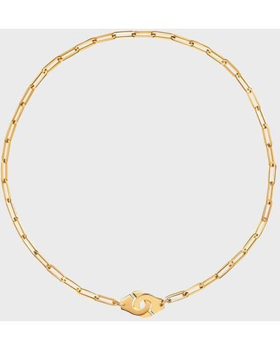Dinh Van Yellow Gold Menottes R12 Large Chain Necklace - Natural