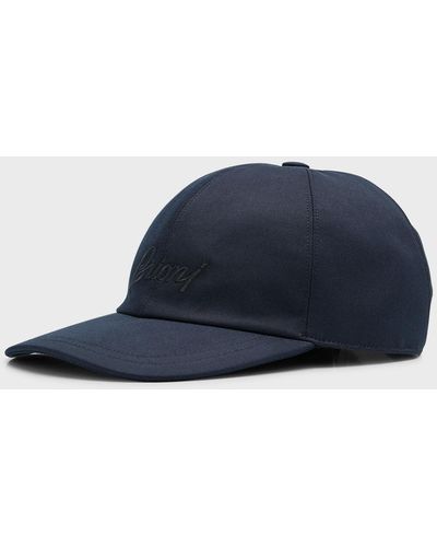Brioni Embroidered Logo Baseball Hat - Blue