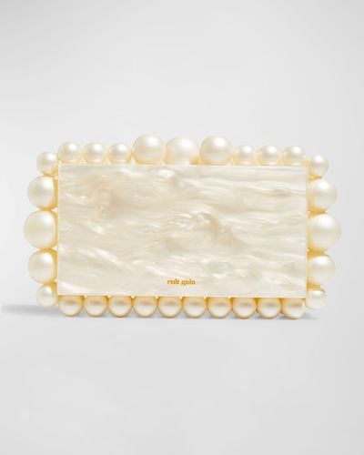 Cult Gaia Eos Pearly Acrylic Clutch Bag - Natural