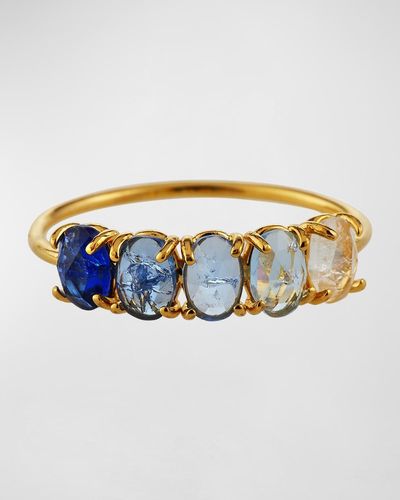 Tai Birthstone Rock Crystal Ring - Blue