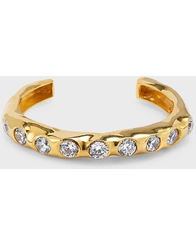 Joanna Laura Constantine Statement Wave Cuff Bracelet With Large Stones - Metallic