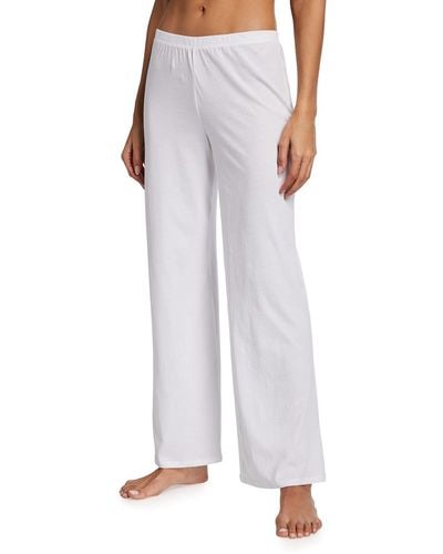 Skin Christine Wide-leg Organic Cotton Lounge Pants - White