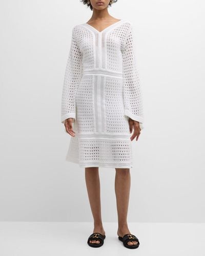 Chloé X High Summer Crochet Mini Dress - White