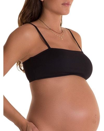 Pez D'or Maternity Ana Bandeau Bikini Top - Black