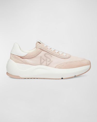 Stuart Weitzman Glide Lace-Up Sneakers - Natural