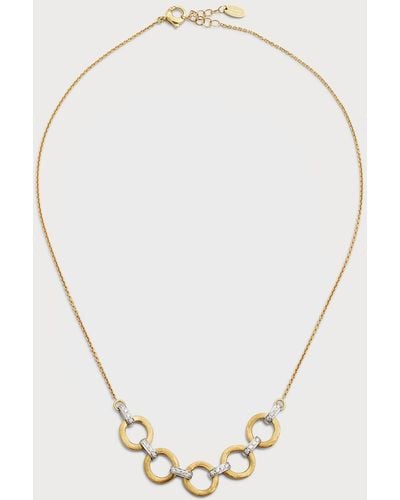 Marco Bicego Jaipur Link 18k Yellow & White Gold Diamond Link Necklace - Natural
