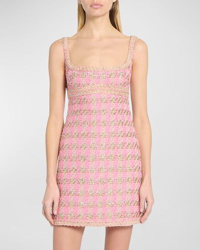 Giambattista Valli Metallic Tweed Short Dress - Pink
