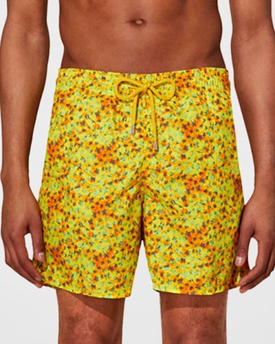 Vilebrequin Micro Ronde Des Tortues Tie-Dye Swim Shorts - Yellow