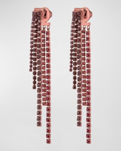 DEMARSON Convertible Electro Calla Crystal Waterfall Earrings - Red
