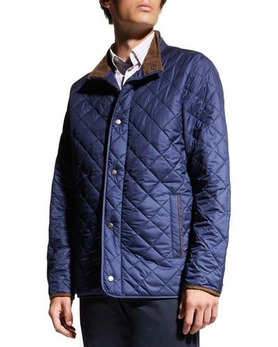 Peter Millar Suffolk Quilted Travel Coat - Green