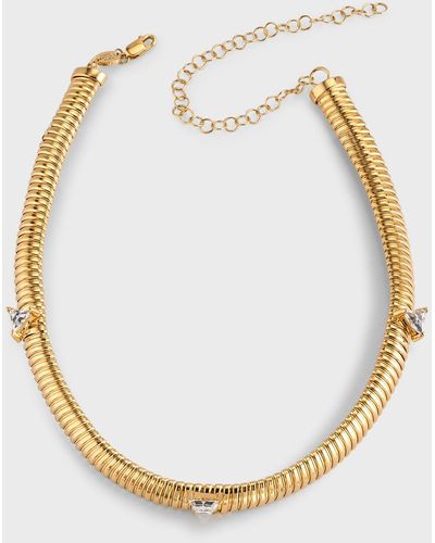 Jennifer Zeuner Sapphire Choker Necklace - Metallic