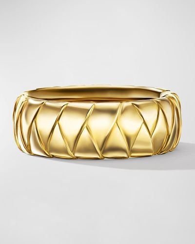 David Yurman Cairo Wrap Band Ring In 18k Gold, 8mm - Metallic