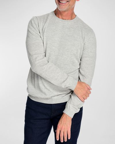 Fisher + Baker Paxton Wool-Cashmere Crewneck Sweater - Gray