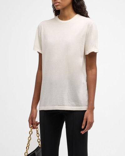 Co. Cashmere Short-Sleeve T-Shirt - White