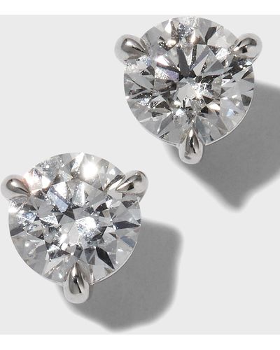 Memoire Platinum Diamond Stud Earrings, 1 Tcw - Metallic