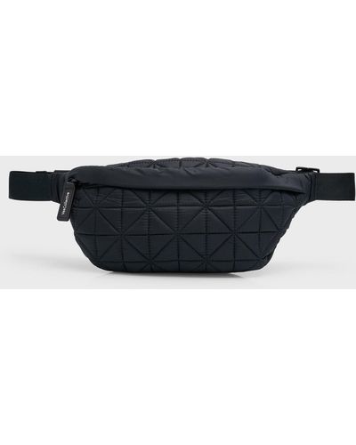 VEE COLLECTIVE Quilted Nylon Belt Bag - Black