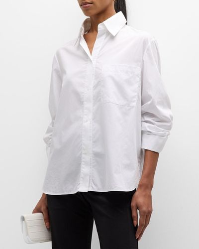 Twp Following Morning Cotton Button-Front Shirt - White