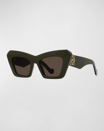 Loewe Anagram Acetate Cat-eye Sunglasses - Brown