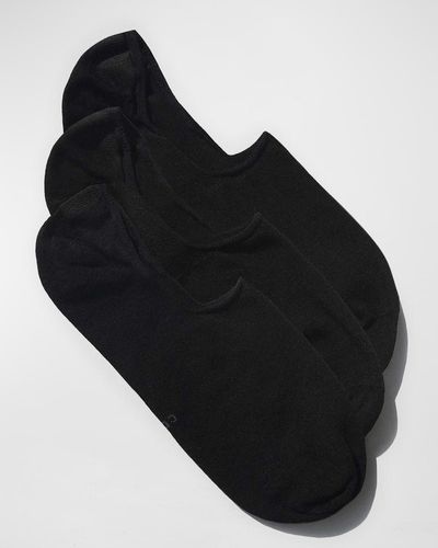 CDLP 3-pack Solid No-show Socks W/ Grips - Black
