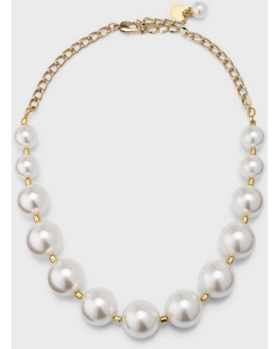 Carolina Herrera Pearly Strand Necklace - White
