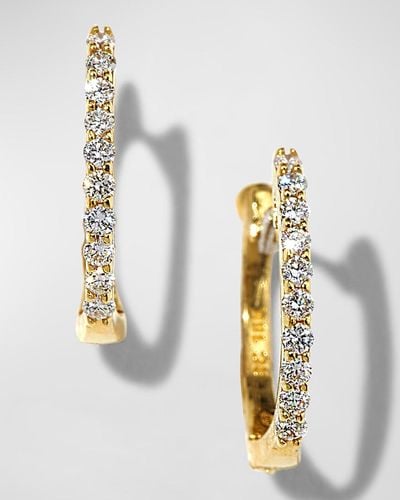 Roberto Coin Pave Diamond Horseshoe Earrings - Metallic