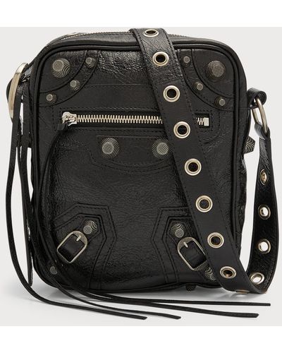 Balenciaga Le Cagole Leather Crossbody Bag - Black