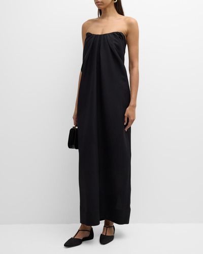 Co. Tucked Strapless Maxi Dress - Black