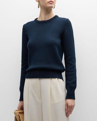 Co. Crewneck Tton-Blend Sweater - Blue