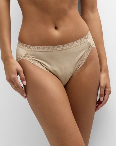Natori Bliss French Cut Lace Trimmed Briefs - Brown