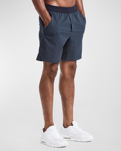 PUBLIC REC Solid Flex Athletic Shorts - Blue