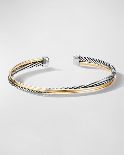 David Yurman Crossover Bracelet With 18k Gold - White