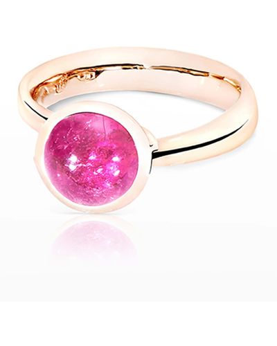 Tamara Comolli 18k Rose Gold Small Pink Tourmaline Ring