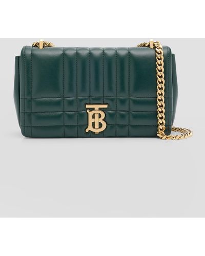 Burberry Lola Small Quilted Leather Shoulder Bag - Green