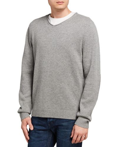 Fisher + Baker Wentworth V-neck Sweater - Gray
