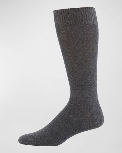 Neiman Marcus Luxe Ankle Socks - Gray