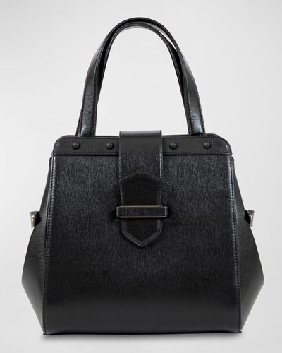Franzi Camilla Mini Leather Tote Bag - Black