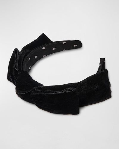 Lele Sadoughi Shirley Wide Ribbon Headband - Black