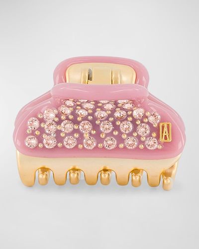 Alexandre De Paris Small Vendome Claw Clip - Pink