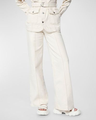 Jonathan Simkhai Miles Wide-Leg Denim Pants - White