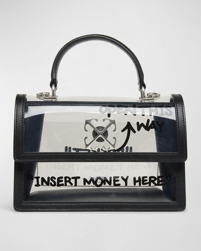 Off-White c/o Virgil Abloh Jitney 1.4 Clear Top-handle Bag - Black