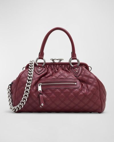 Marc Jacobs Re-Edition Quilted Leather Stam Bag - Red