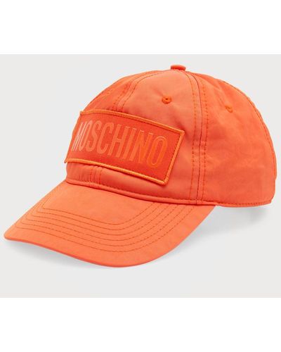 Moschino Tonal Logo Nylon Baseball Hat - Orange