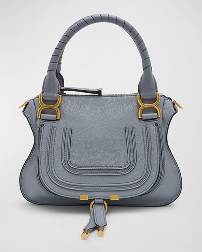 Chloé Marcie Small Double Carry Satchel Bag - Gray