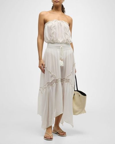 Ramy Brook Mallory Crochet High-Low Dress - White