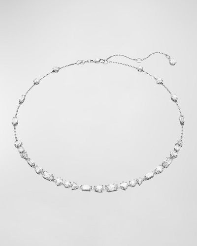 Swarovski Mesmera Rhodium-plated Mix-cut Crystal Necklace - Gray