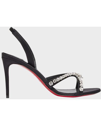 Christian Louboutin Emilia Embellished Sole Halter Sandals - Metallic