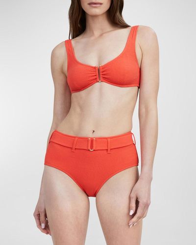 Solid & Striped The Annie Belted Bikini Bottoms - Red