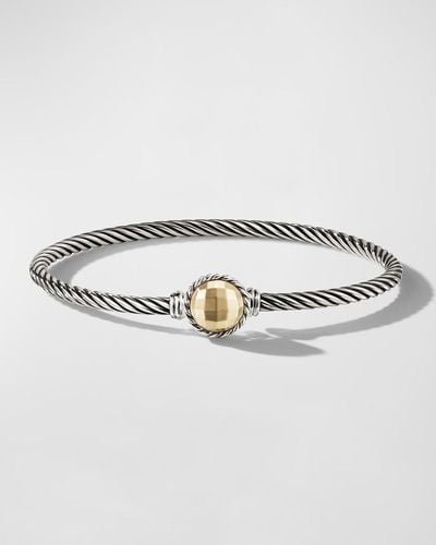 David Yurman 8mm Chatelaine Bracelet With Gemstone In Silver - Metallic