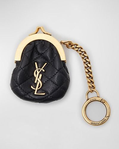 Shop Saint Laurent Unisex Plain Leather Logo Keychains & Bag Charms by  lalaruru